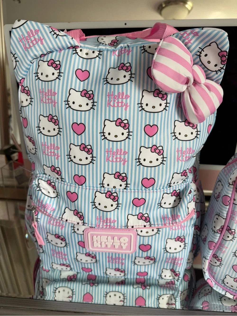 Sanrio Kids Backpack & Lunch Bag Set — Pink & Light Blue Hello Kitty